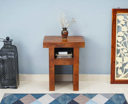 Portugal Wood Bedside Table - Bedside Table - Furniselan - Dark-Brown-Finish