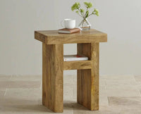 Portugal Wood Bedside Table - Bedside Table - Furniselan - Natural-Mango-Finish