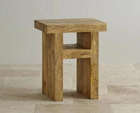 Portugal Wood Bedside Table - Bedside Table - Furniselan - Natural-Mango-Finish
