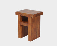 Portugal Wood Bedside Table - Bedside Table - Furniselan - Dark-Brown-Finish