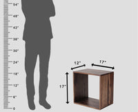 Prague Solid Wood End Table Set of Two - Bedside Table - Furniselan - Grey-Finish