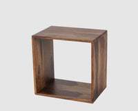 Prague Solid Wood End Table Set of Two - Bedside Table - Furniselan - Teak-Finish