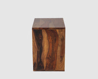Prague Solid Wood End Table Set of Two - Bedside Table - Furniselan - Teak-Finish