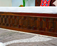Puebla Solid Wood King Size Bed with Box Storage - Furniselan-Maple-Finish