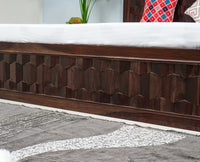 Puebla Solid Wood Queen Size Bed with Box Storage - Furniselan-Grey-Finish