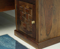 Pune One Drawer one Door Bedside Table - Bedside Table - Furniselan-Teak-Finish