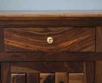 Pune Sheesham Wood Sidebaord with Three Drawers & Doors - Sideboard - Furniselan