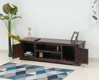 Pune Sheesham Wood Two Door TV Cabinet - Tv Cabinet - Furniselan-Grey-Finish