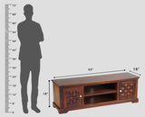 Pune Sheesham Wood Two Door TV Cabinet - Tv Cabinet - Furniselan-Maple-Finish