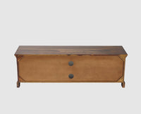 Pune Sheesham Wood Two Door TV Cabinet - Tv Cabinet - Furniselan-Teak-Finish