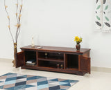 Pune Sheesham Wood Two Door TV Cabinet - Tv Cabinet - Furniselan-Maple-Finish