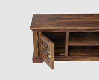 Pune Sheesham Wood Two Door TV Cabinet - Tv Cabinet - Furniselan-Teak-Finish