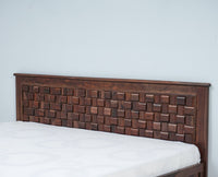 Pune Solid Wood King Size Bed with Box Storage - Furniselan-Grey-Finish