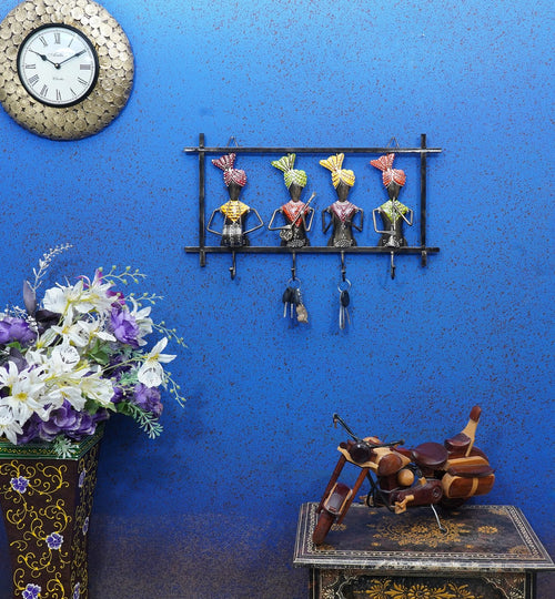 Purple Musician Handpainted Key Hanger Set of 4 - Furniselan