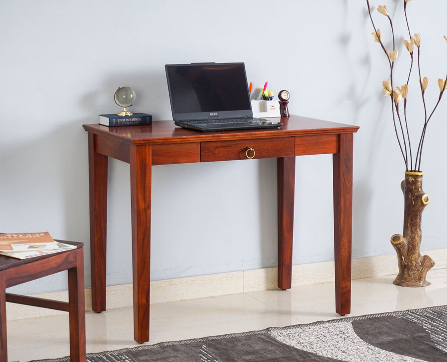 Raipur Study Table with one Drawer - Study Table - Furniselan - Maple-Finish