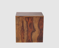 Rajkot Solid Wood Two Drawer Bedside Table with open Shelve - Bedside Table - Furniselan-Teak-Finish