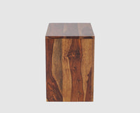 Rajkot Solid Wood Two Drawer Bedside Table with open Shelve - Bedside Table - Furniselan-Teak-Finish