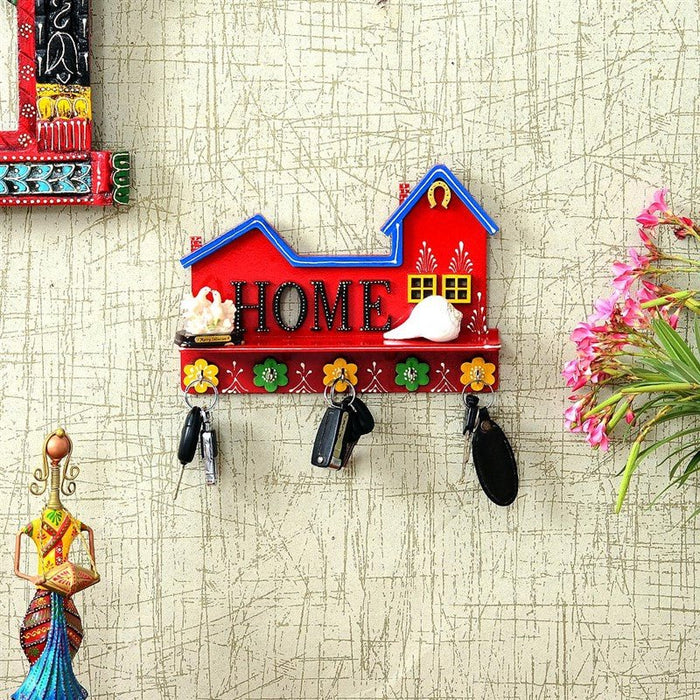 Red MDF Home Decorative Key Holder