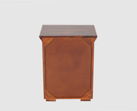 Rome Solid Two Drawer Bedside Table with open Shelve - Bedside Table - Furniselan-Maple-Finish