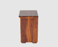 Rome Solid Two Drawer Bedside Table with open Shelve - Bedside Table - Furniselan-Maple-Finish