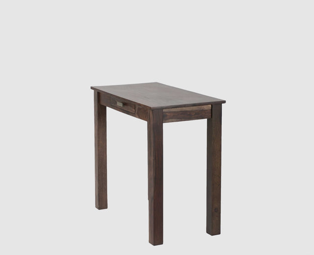 Sendai Solid Wood Study Table with One Drawer - Study Table - Furniselan - Grey-Finish