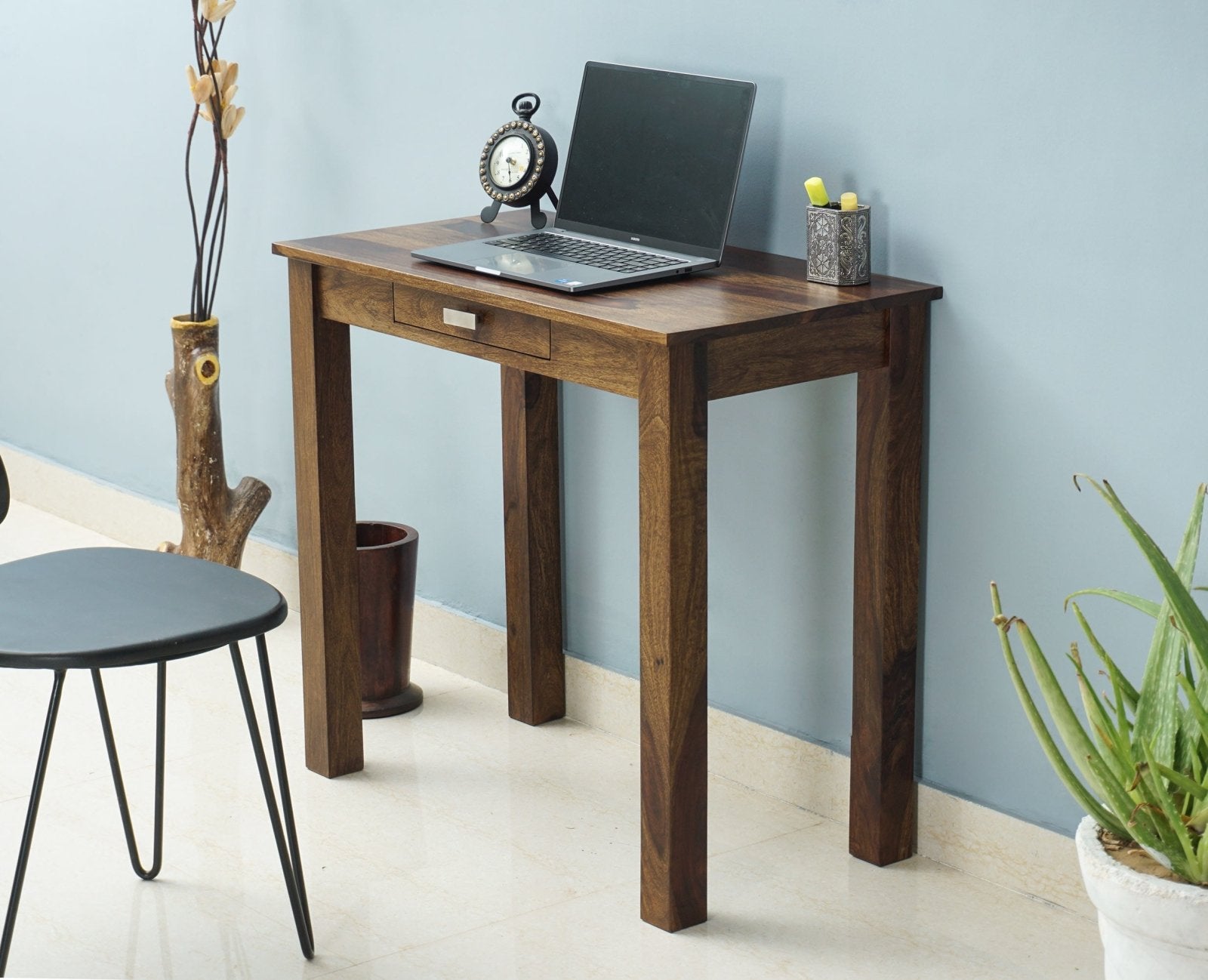 Buy Solid Wood Study Table with One Drawer Online on Furniselan