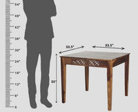Sheesham Wood 4 Seater Dining Table Set with 4 Chair for Dining Room - Dining Set - Furniselan - Rustic-Teak-Finish