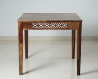 Sheesham Wood 4 Seater Dining Table Set with 4 Chair for Dining Room - Dining Set - Furniselan - Rustic-Teak-Finish