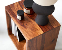 Sidon Side Table Furniselan-Rustic-Teak-Finish