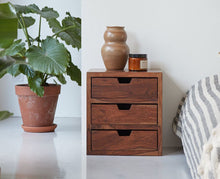 Sidon three Drawer Bedside Table