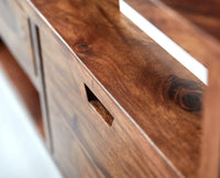 Sidon TV Cabinet Unit Furniselan-Rustic-Teak-Finish
