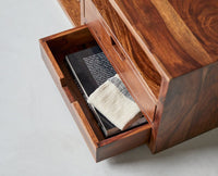 Sidon TV Cabinet Unit Furniselan-Rustic-Teak-Finish