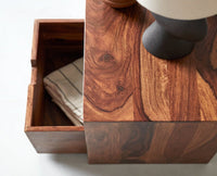 Sidon TV Cabinet Unit Furniselan-Rustic-Teak-Finish