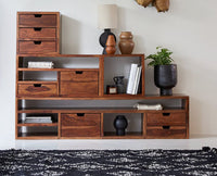 Sidon TV Cabinet Unit Furniselan-Rustic-Teak-Finish