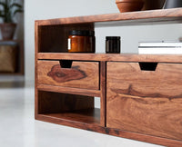 Sidon TV Cabinet Unit Furniselan-Rustic-Teak-Finish