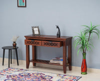 Siliguri Solid Wood Study Table with Two Drawer - Study Table - Furniselan - Maple-Finish