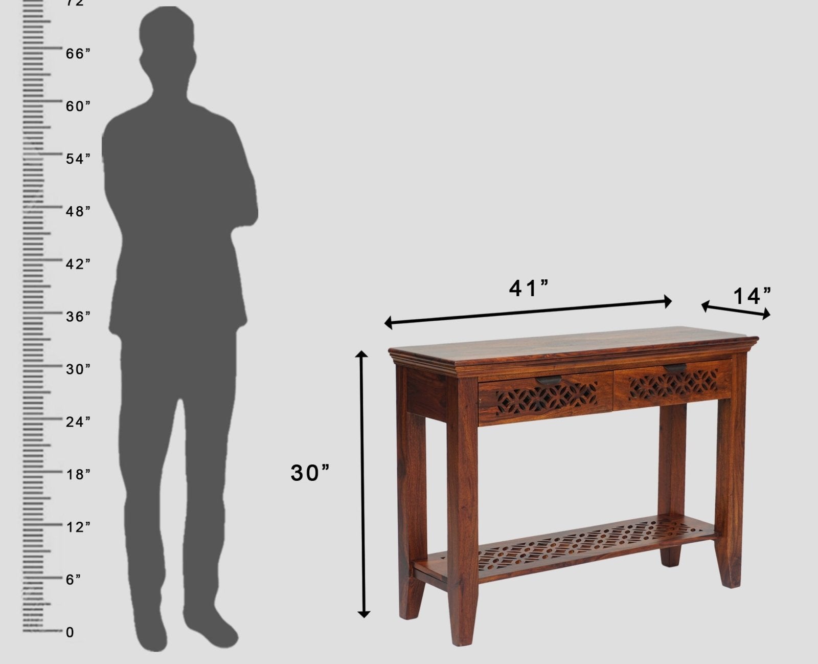 Buy Solid Wood Study Table with Two Drawer Online on Furniselan