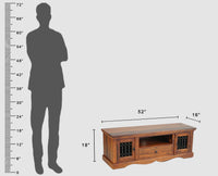 Sweden Solid Wood Two Doors one Drawer TV Cabinet - Furniselan - Maple-Finish