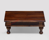 Somnath Solid Wood Pooja Chowki - Pooja Chowki - Furniselan - Teak-Finish