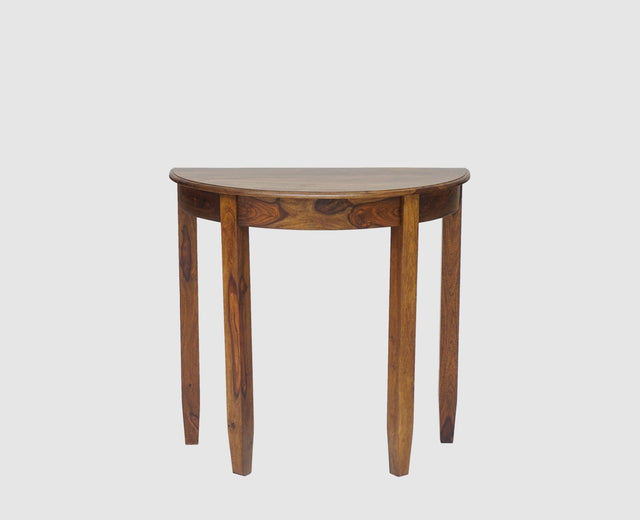 Srinagar Solid Wood Study Table Cum Console Table - Study Table - Furniselan - Teak-Finish