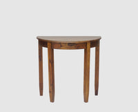 Srinagar Solid Wood Study Table Cum Console Table - Study Table - Furniselan - Teak-Finish