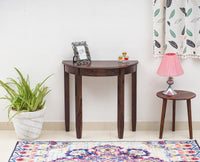 Srinagar Solid Wood Study Table Cum Console Table - Study Table - Furniselan - Grey-Finish