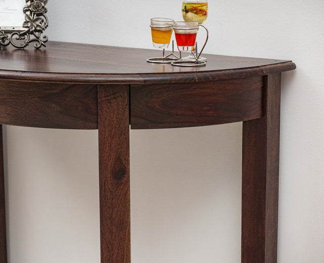 Srinagar Solid Wood Study Table Cum Console Table - Study Table - Furniselan - Grey-Finish