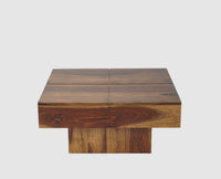 Surat Sheesham Wood Square Coffee Table - Coffee Table - Furniselan - Teak-Finish