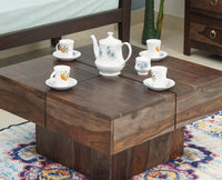 Surat Sheesham Wood Square Coffee Table - Coffee Table - Furniselan - Grey-Finish