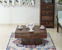 Surat Sheesham Wood Square Coffee Table - Coffee Table - Furniselan - Grey-Finish