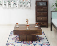 Surat Sheesham Wood Square Coffee Table - Coffee Table - Furniselan - Teak-Finish