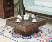 Surat Sheesham Wood Square Coffee Table - Coffee Table - Furniselan - Grey-Finish