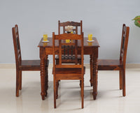 Sweden 4 Seater Dining Set With 4 Chairs - Furniselan - Maple-Finish