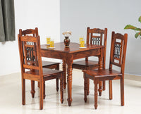 Sweden 4 Seater Dining Set With 4 Chairs - Furniselan - Maple-Finish